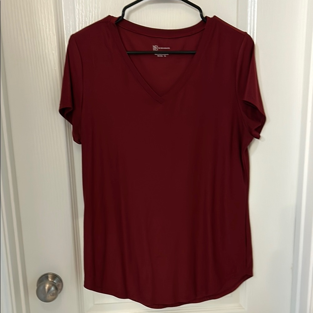 No Boundaries Red Fitted Short Sleeve T-Shirt